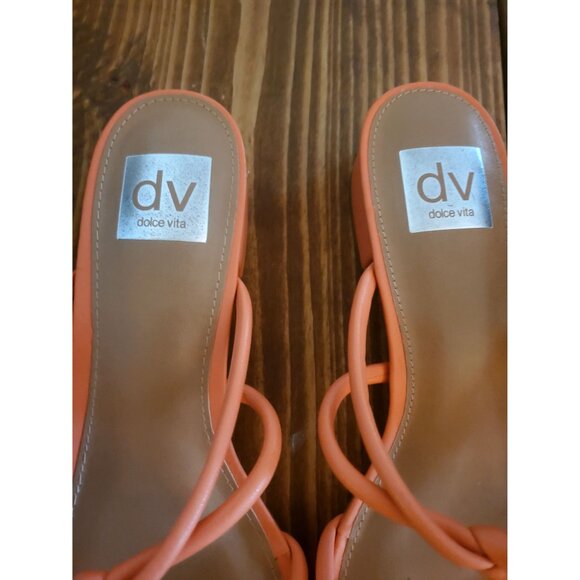 Dolce Vita Coral Strappy Sandals Wisteria Size 7.5 Square Toe Open Back Slides - Picture 4 of 7